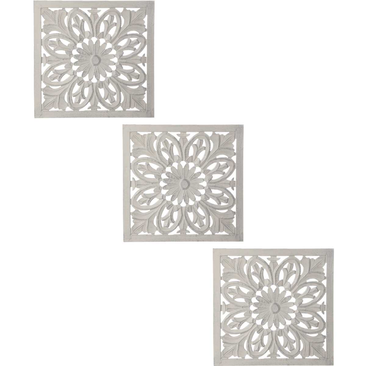Set of 3 Vintage Wall Art, Wooden Decor, box