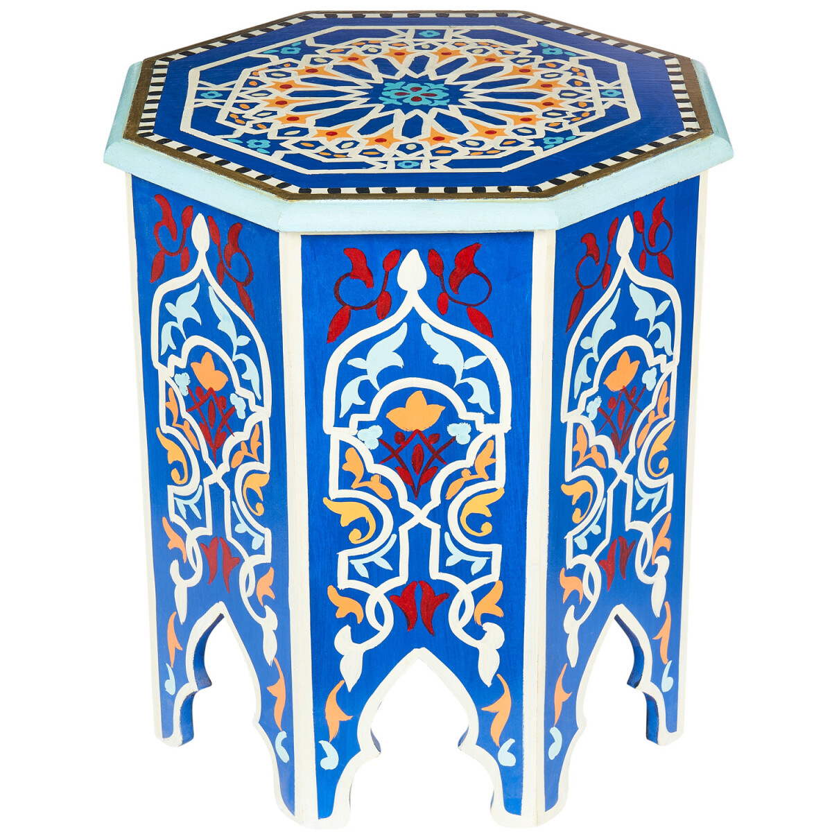 Oriental Side Table with Flower-Shaped S box