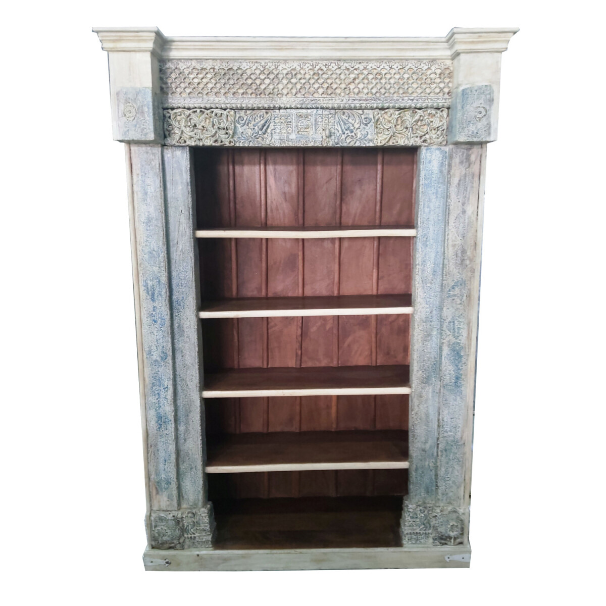 Vintage Bookcase, Antique Style, 229 cm, box