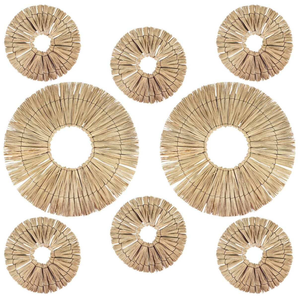Boho Rattan Wall Decor, Set of 8 | 2 x 5 box