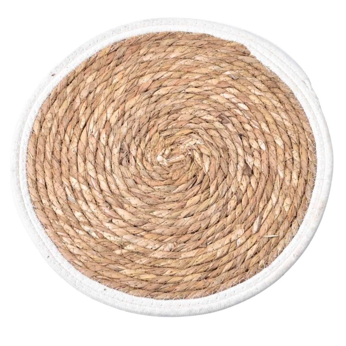 Boho Rattan Placemat, Natural White | Pl box