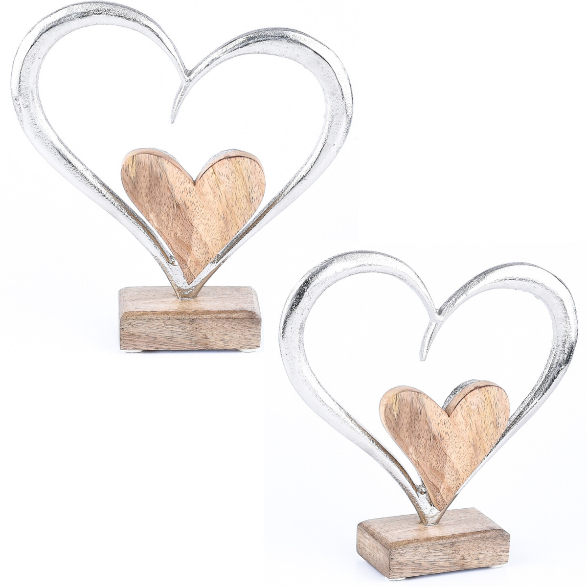 Set of 2 Decorative Figures: Heart Amour box