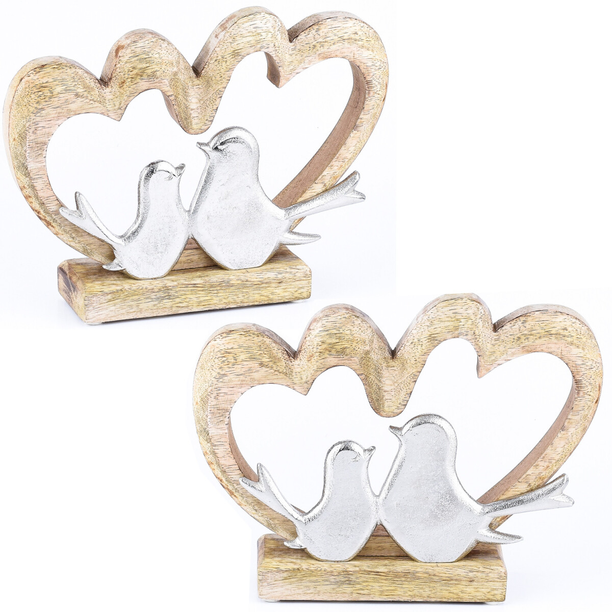 Set of 2 Heart Amour Decorative Figures  box