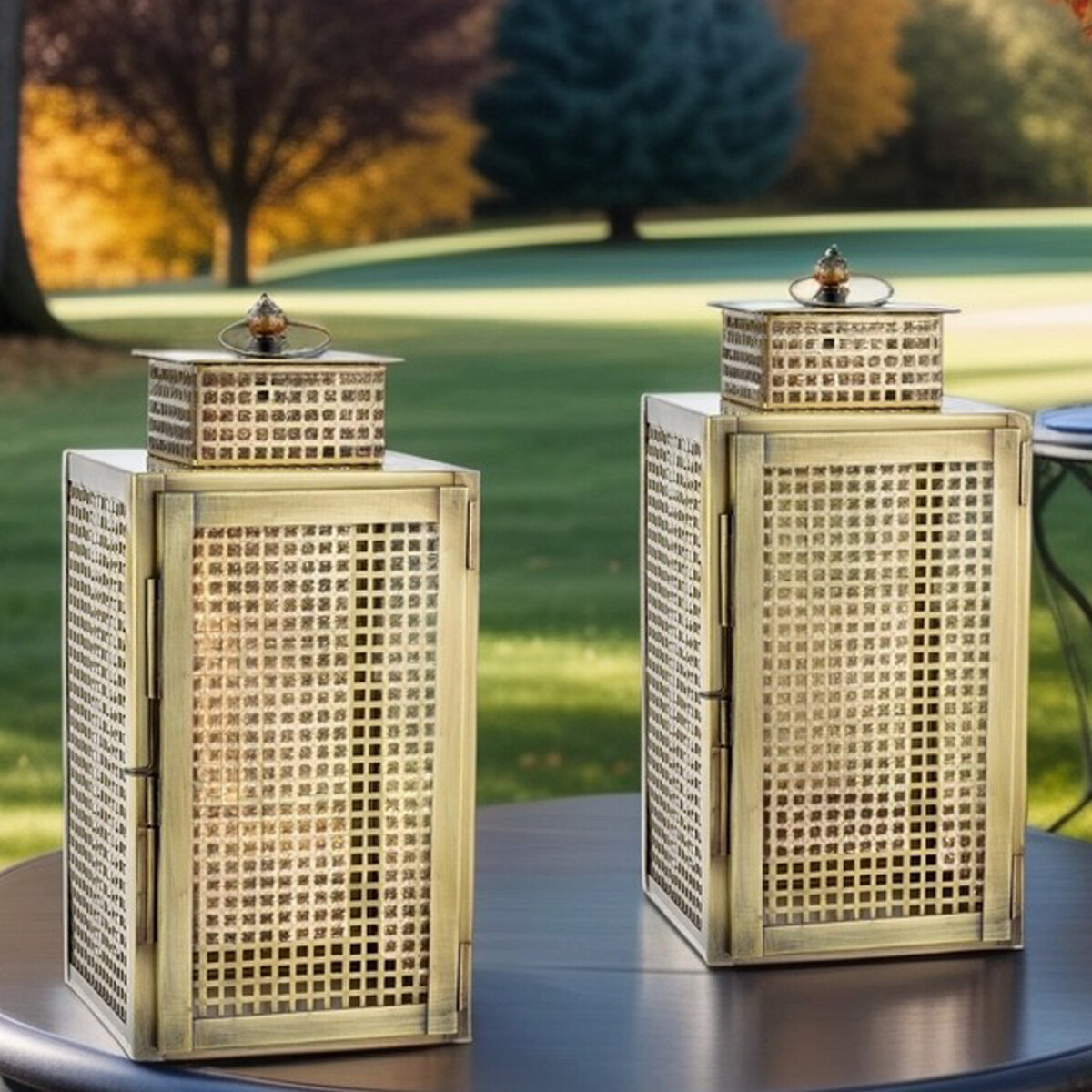 Set of 2 Vintage Garden Lanterns / Balco box