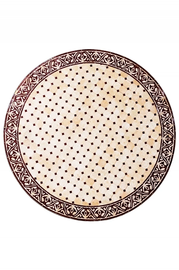 Moroccan Mosaic Table Meknes Beige Borde 23_2nd