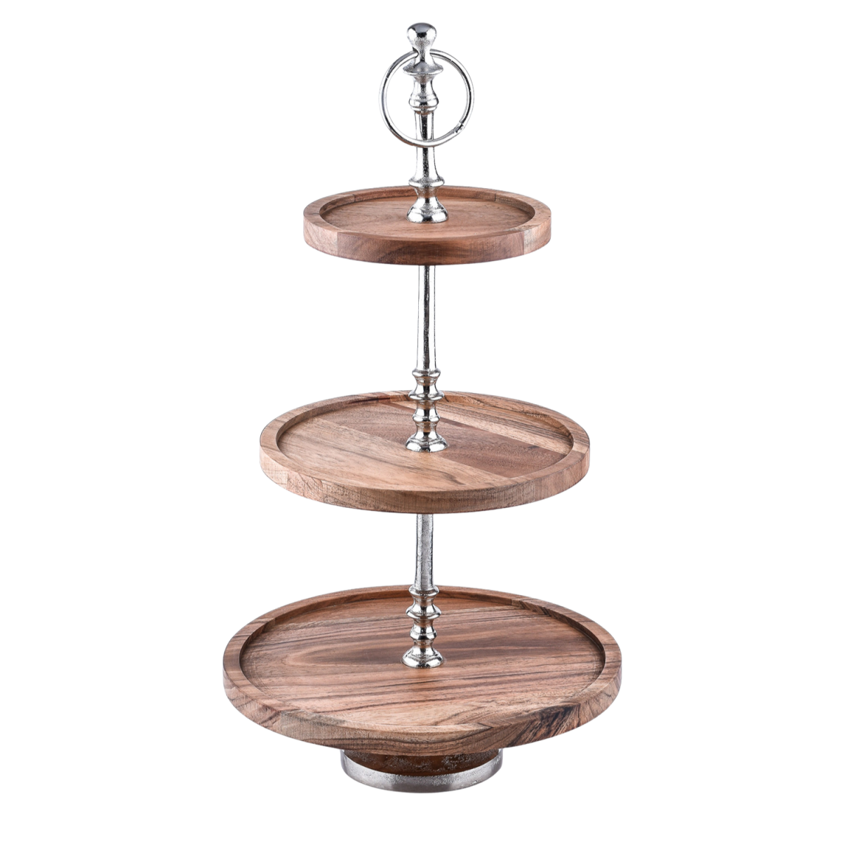3-Tier Acacia Wood Etagere Serving Stand "Amalie" 