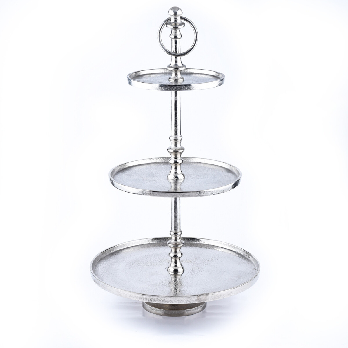 3-Tier Aluminum Annika Round Serving Sta box