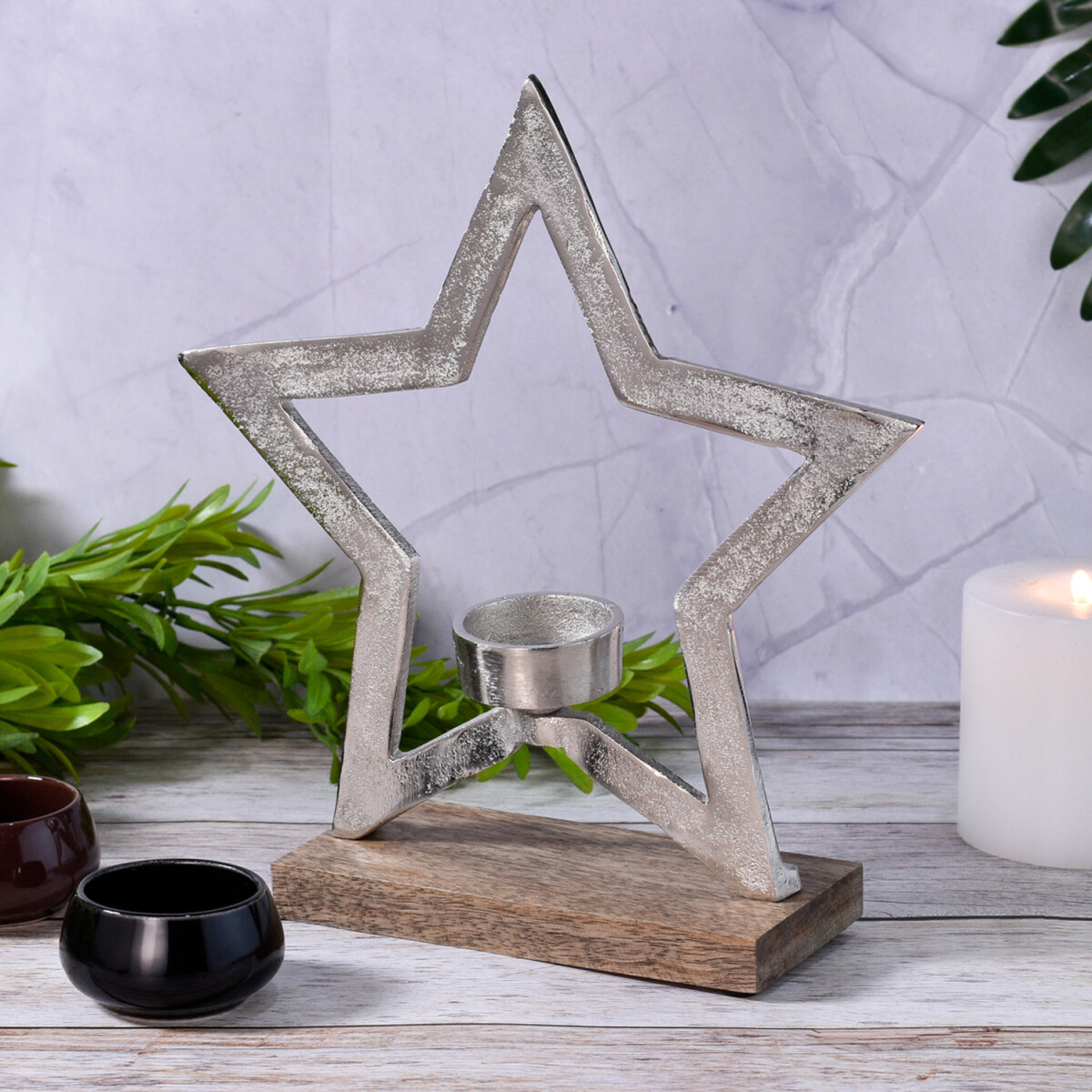 Star Decorative Display Stand - Silver S box