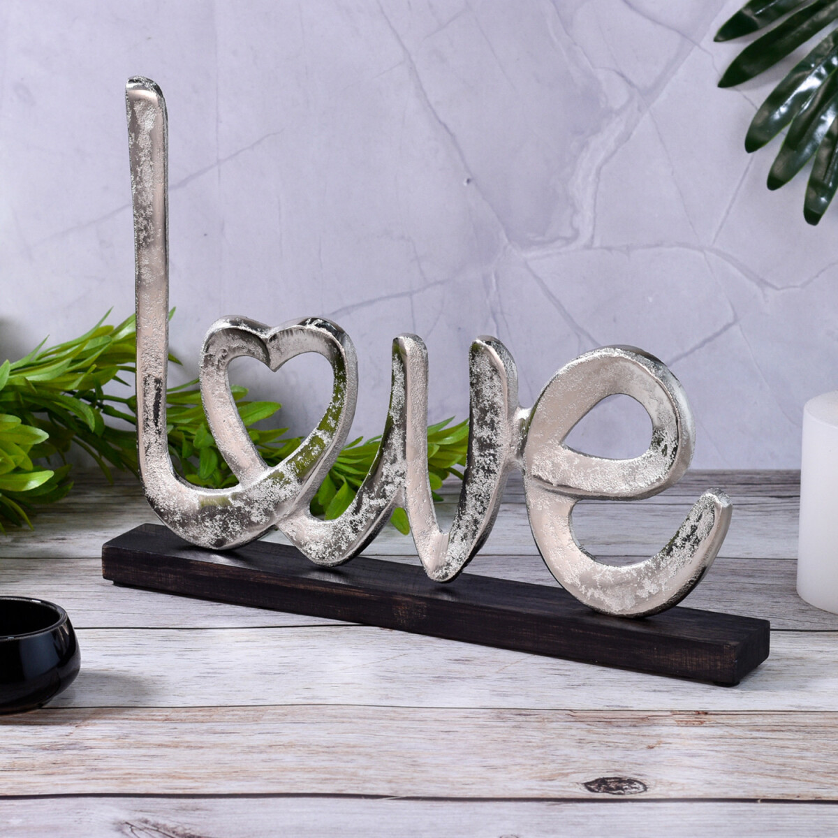 Love Decorative Display Stand - Silver C box