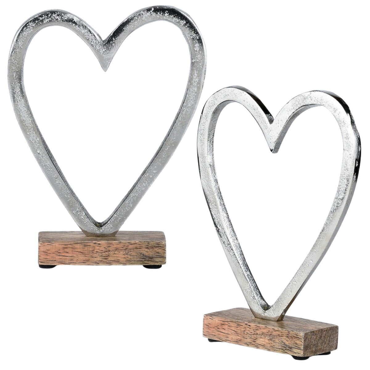 Set of 2 Heart-Shaped Decorative Stands, box