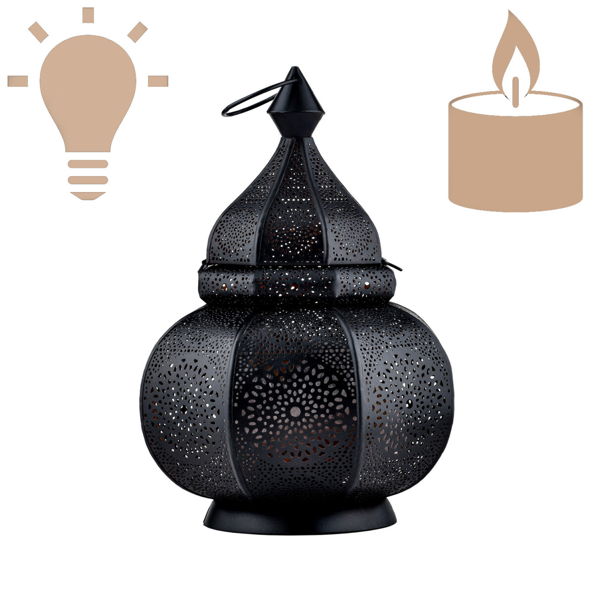 Oriental Lantern Table Lamp Lamisa Black box