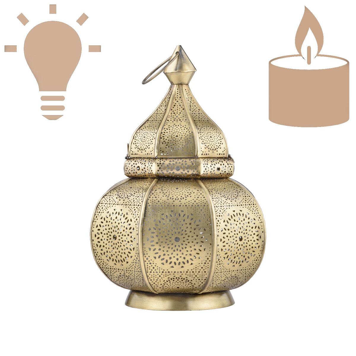 Oriental Lantern Table Lamp Lamisa Gold box