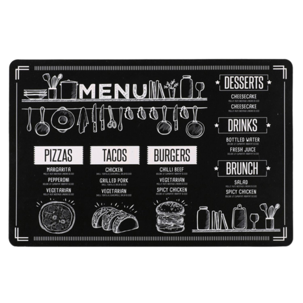 Retro Placemat Decoration Italian 2 box