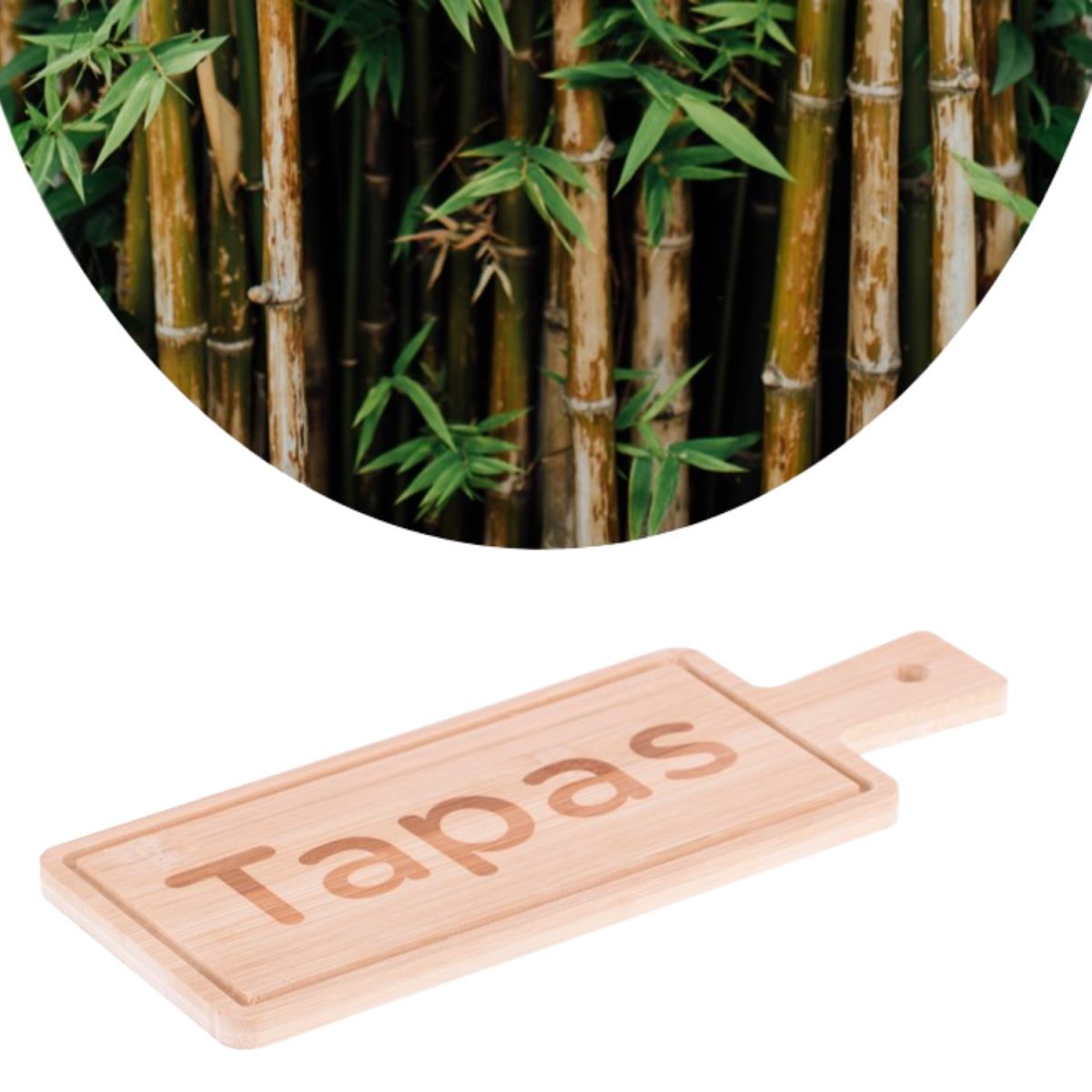 Bamboo Tapas Snack Platter / Serving Boa box