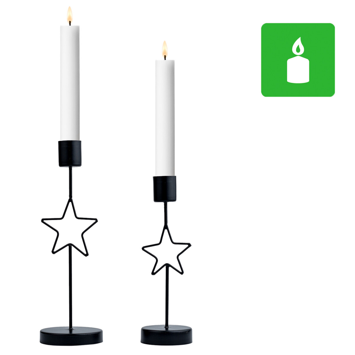 Set of 2 Retro Christmas Decorative Candle Holders - Toria