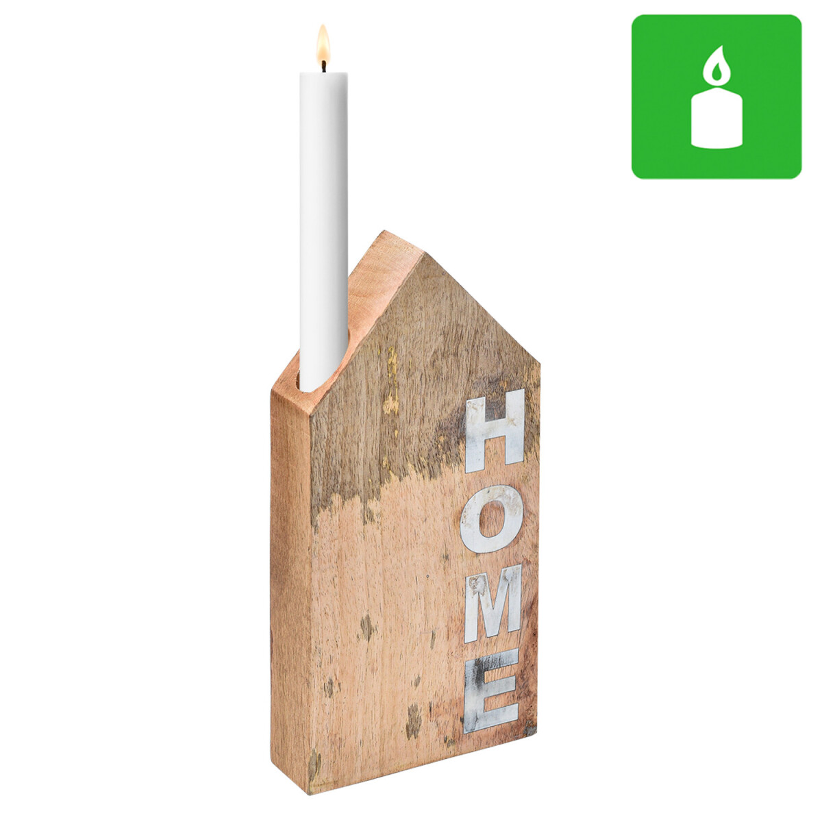 Wooden Decorative Candle Holder - Modern box