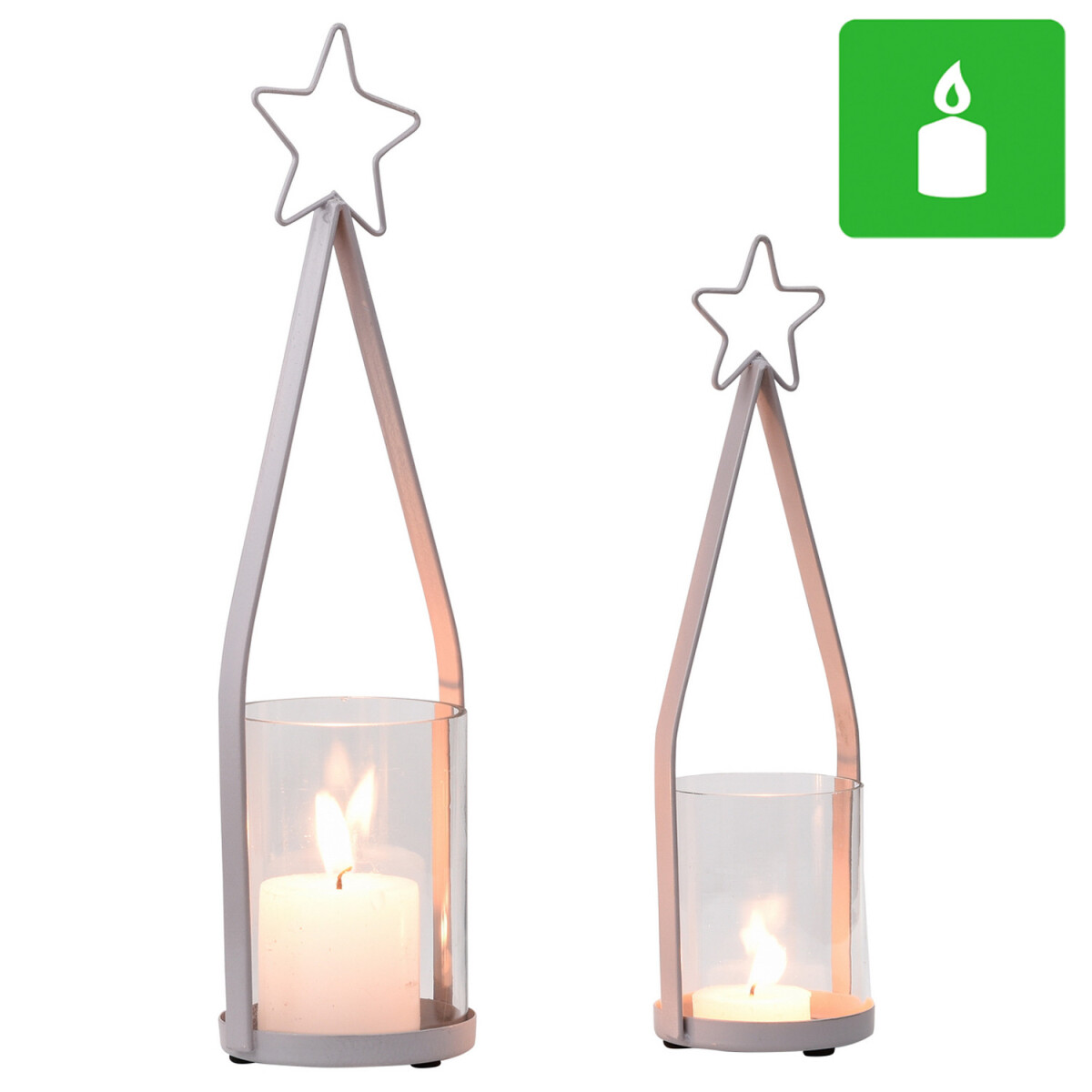 Set of 2 Retro Christmas Decorative Candle Holders by Bomiki
