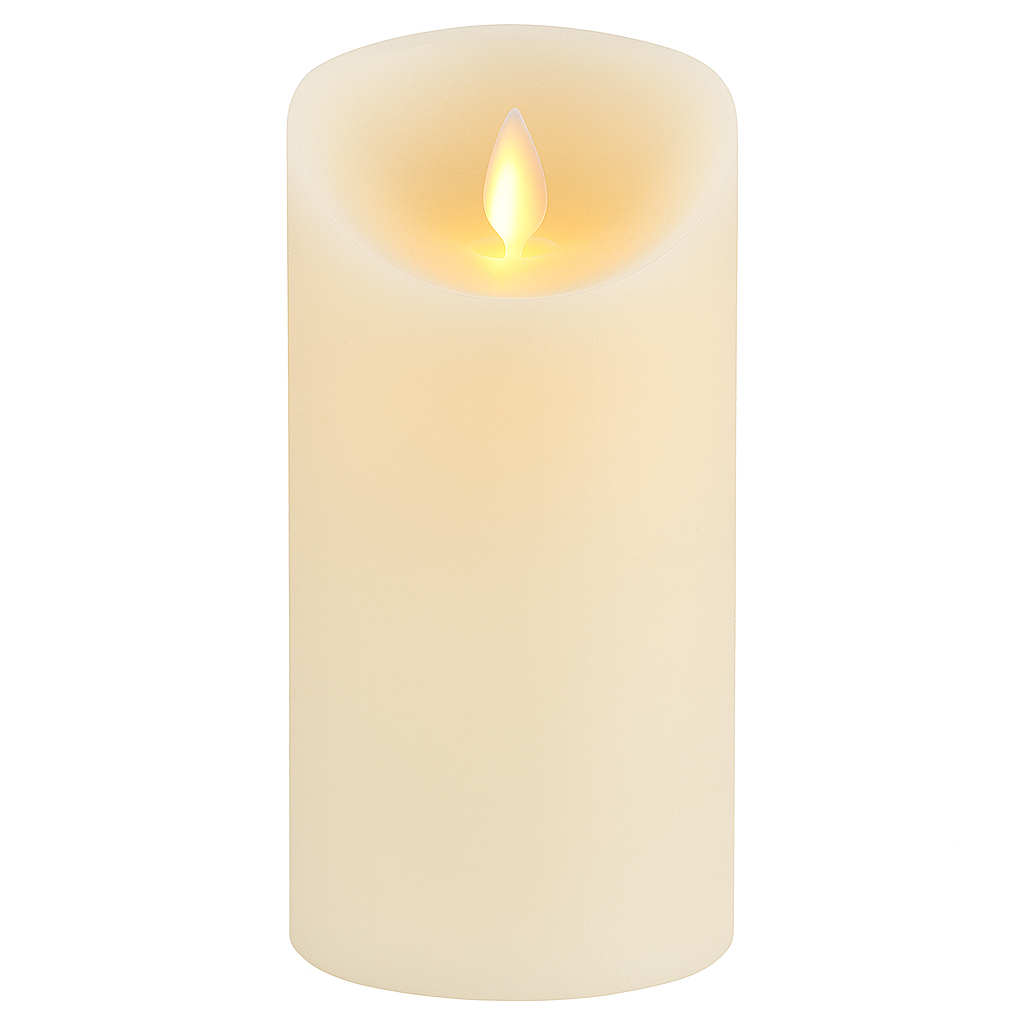 Real-wax LED candle, 15 cm tall ×  box