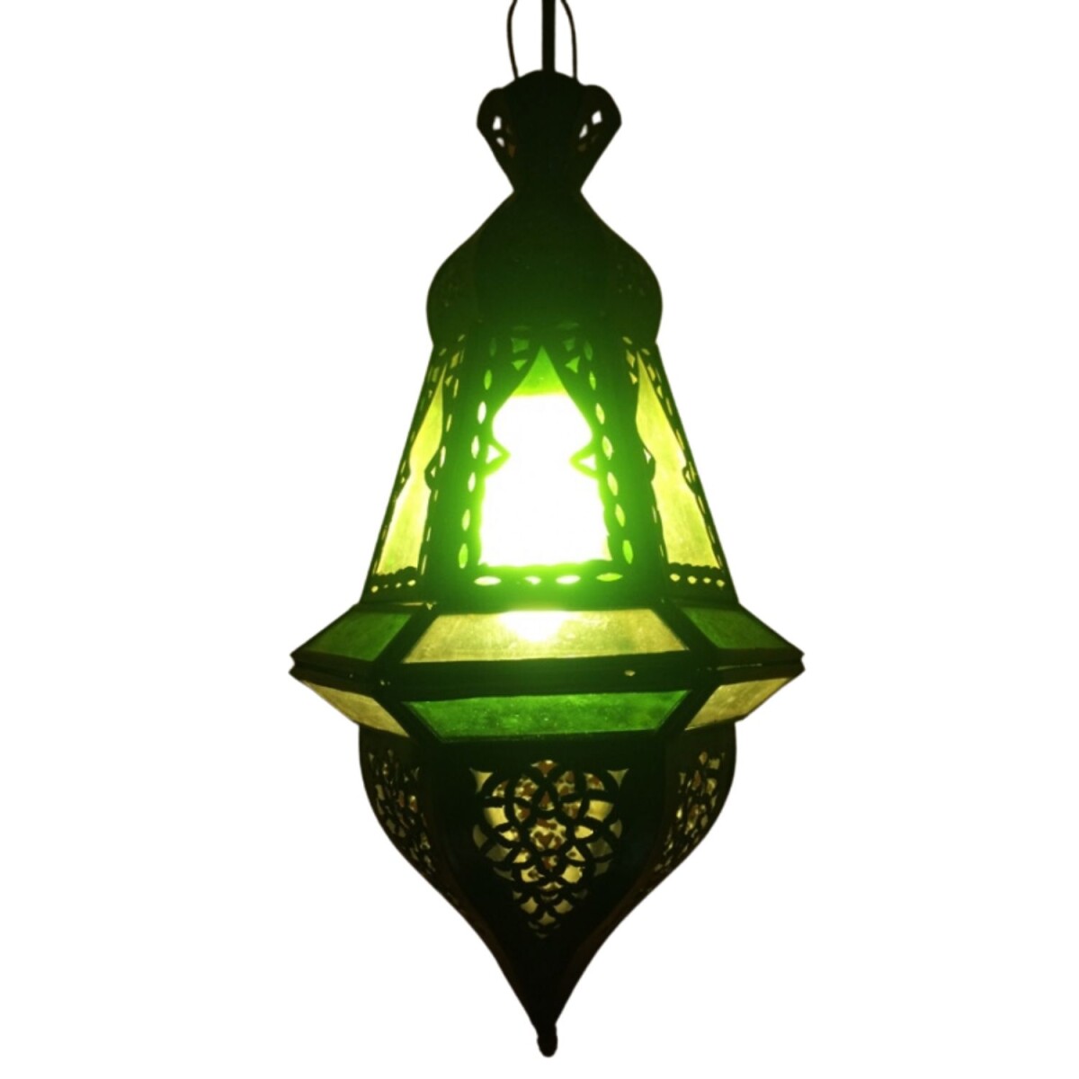 Anya Green Oriental Pendant Lamp | Handcrafted from glass an