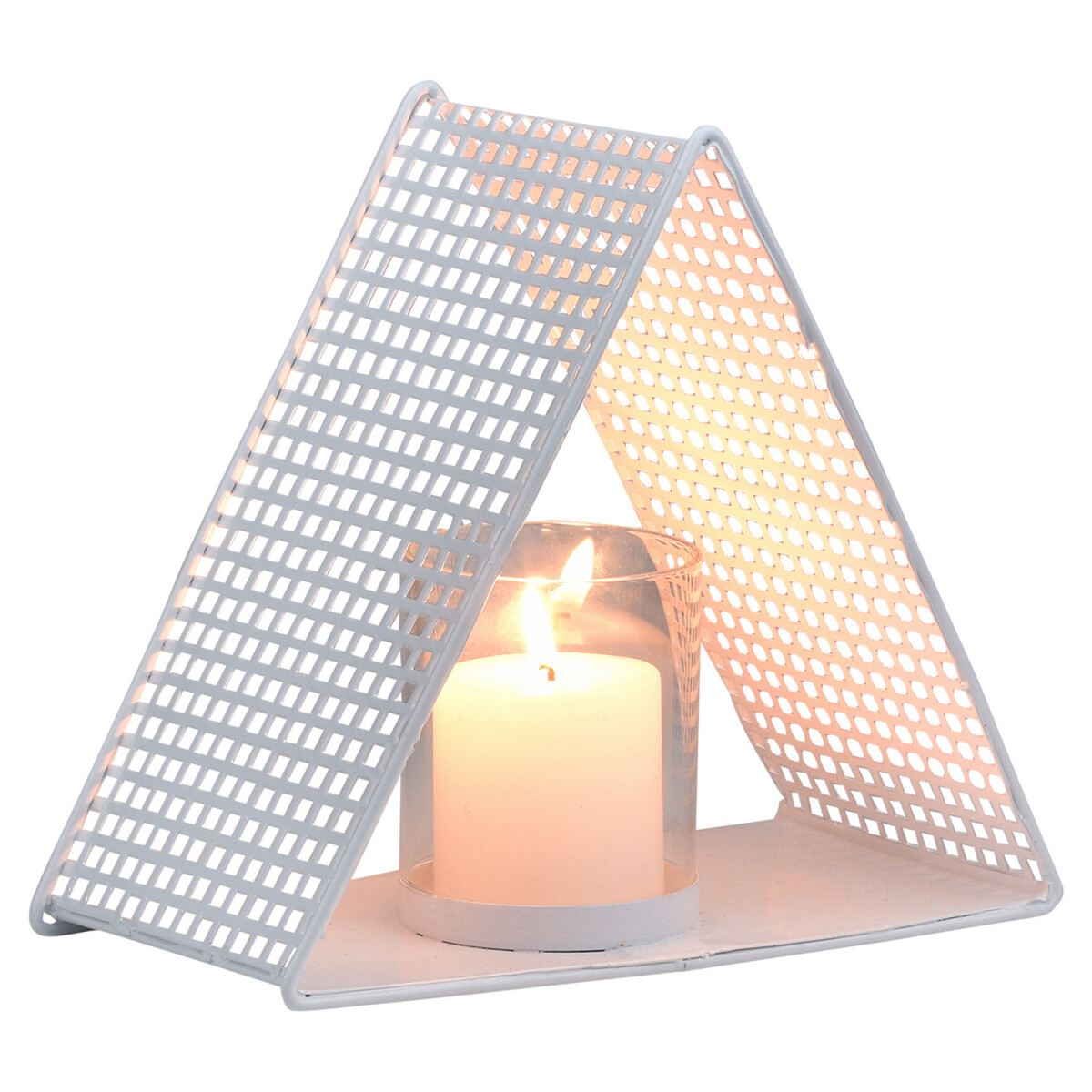 Beril White Decorative Tealight Holder box