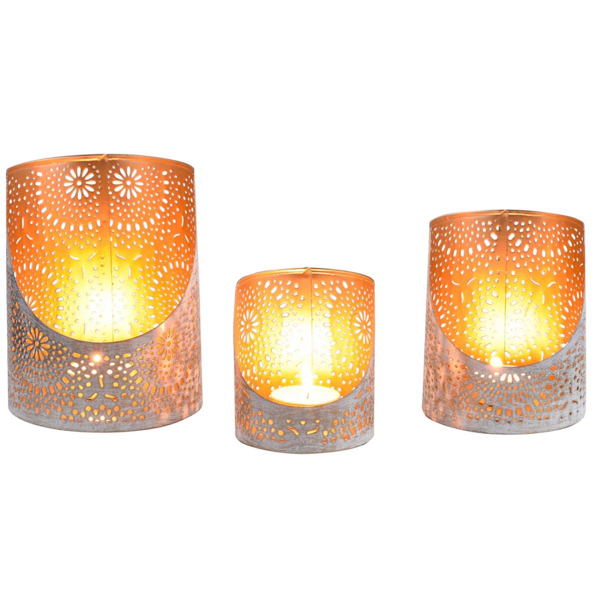Set of 3 Boho Decorative Tealight Holder box