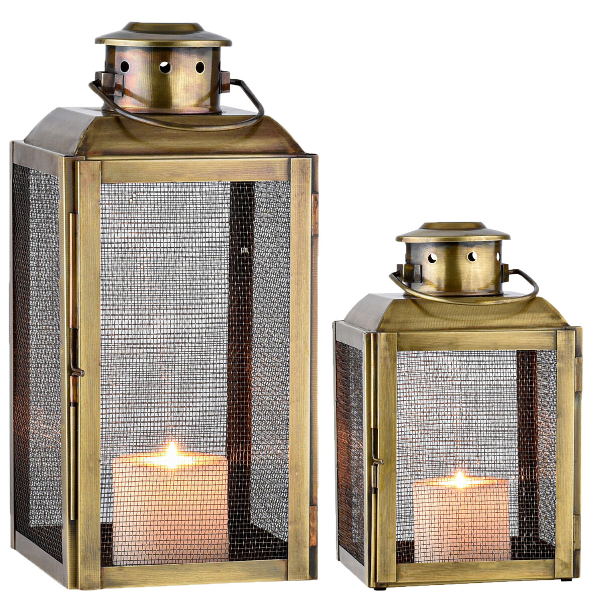 Set of 2 Vintage Decorative Lantern Teal box