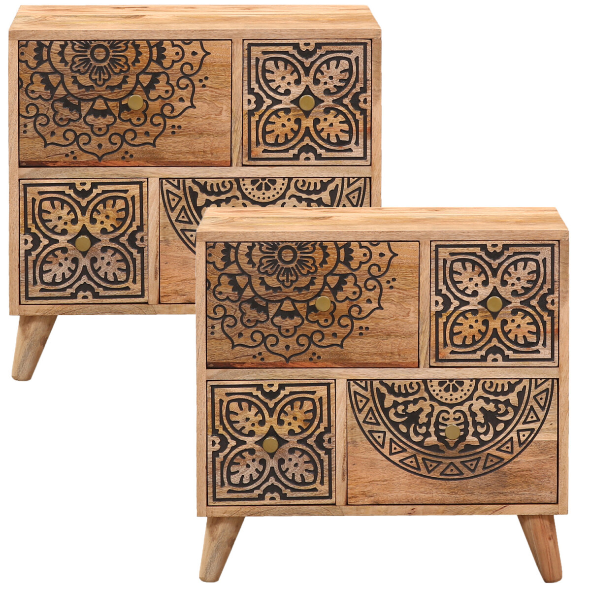 Set of 2 Oriental-Style Furniture: Night box