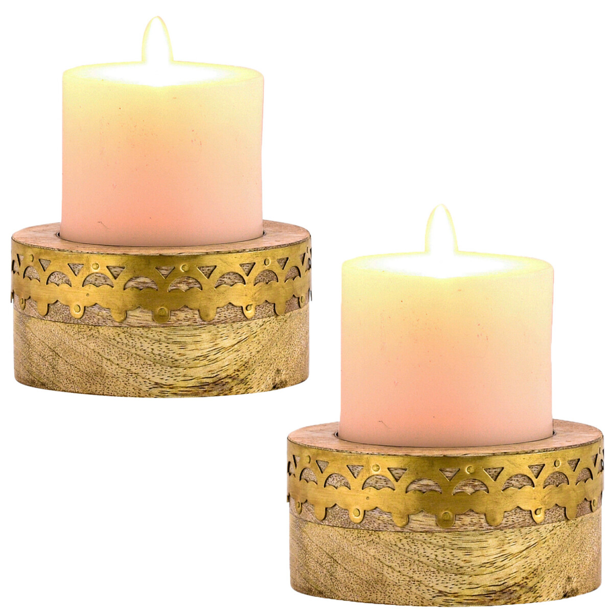 Set of 2 Boho Decorative Tealight Holder box