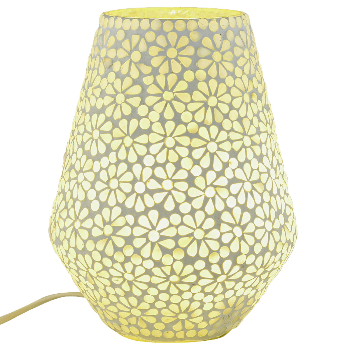 Boho Decorative Table Lamp, Glass Mosaic box