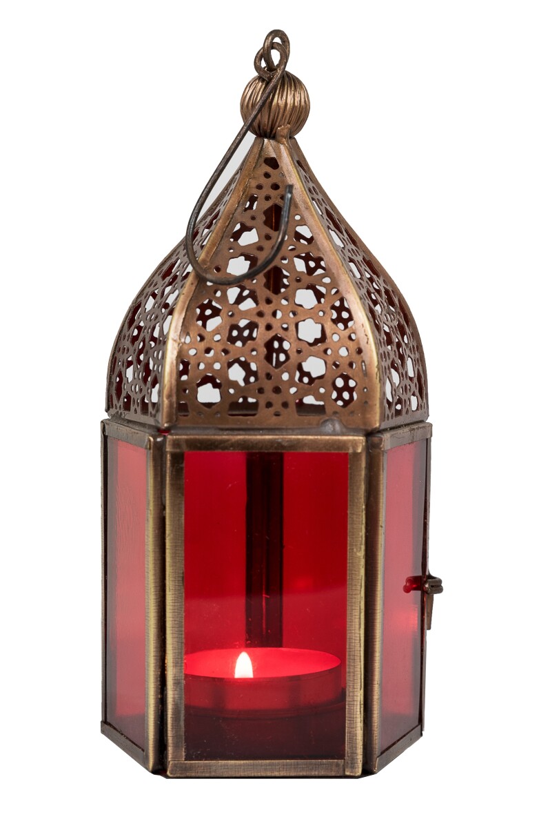 Meena Oriental Lantern - Red box