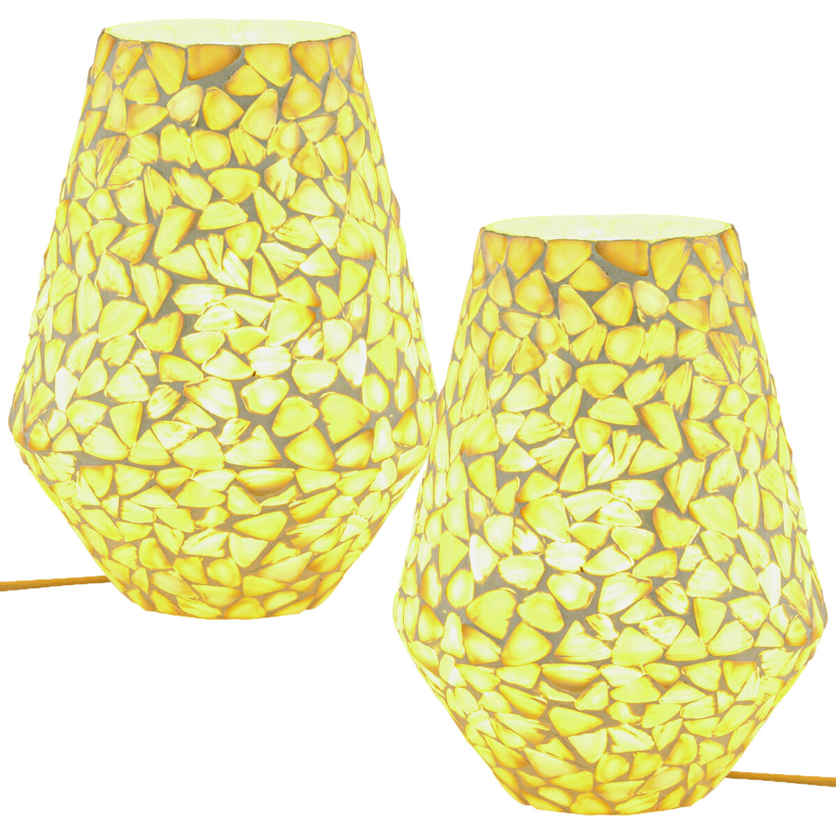Set of 2 Boho Decorative Table Lamps / Night Lamps, Glass Mo