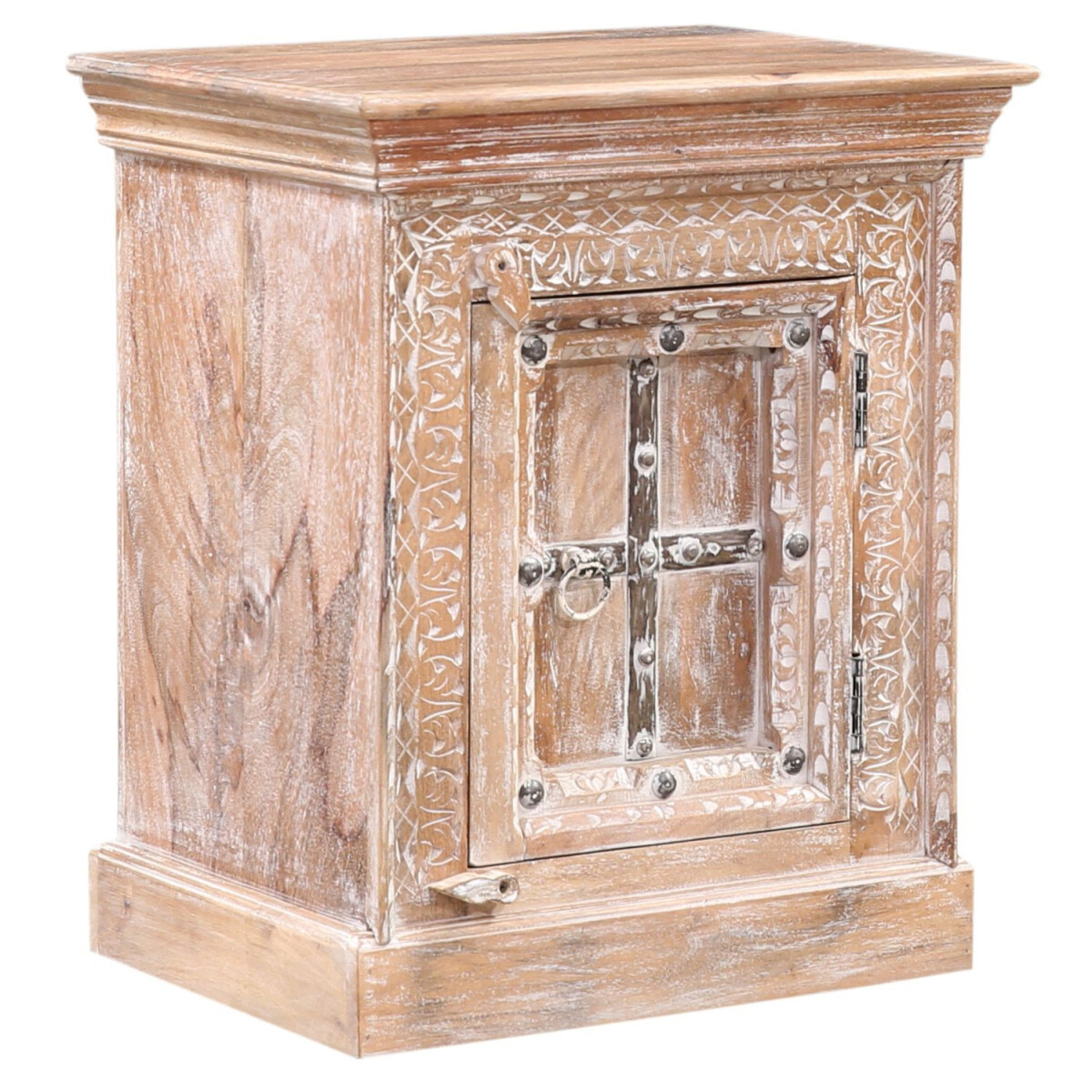 Oriental Vintage Nightstand Side Table H box