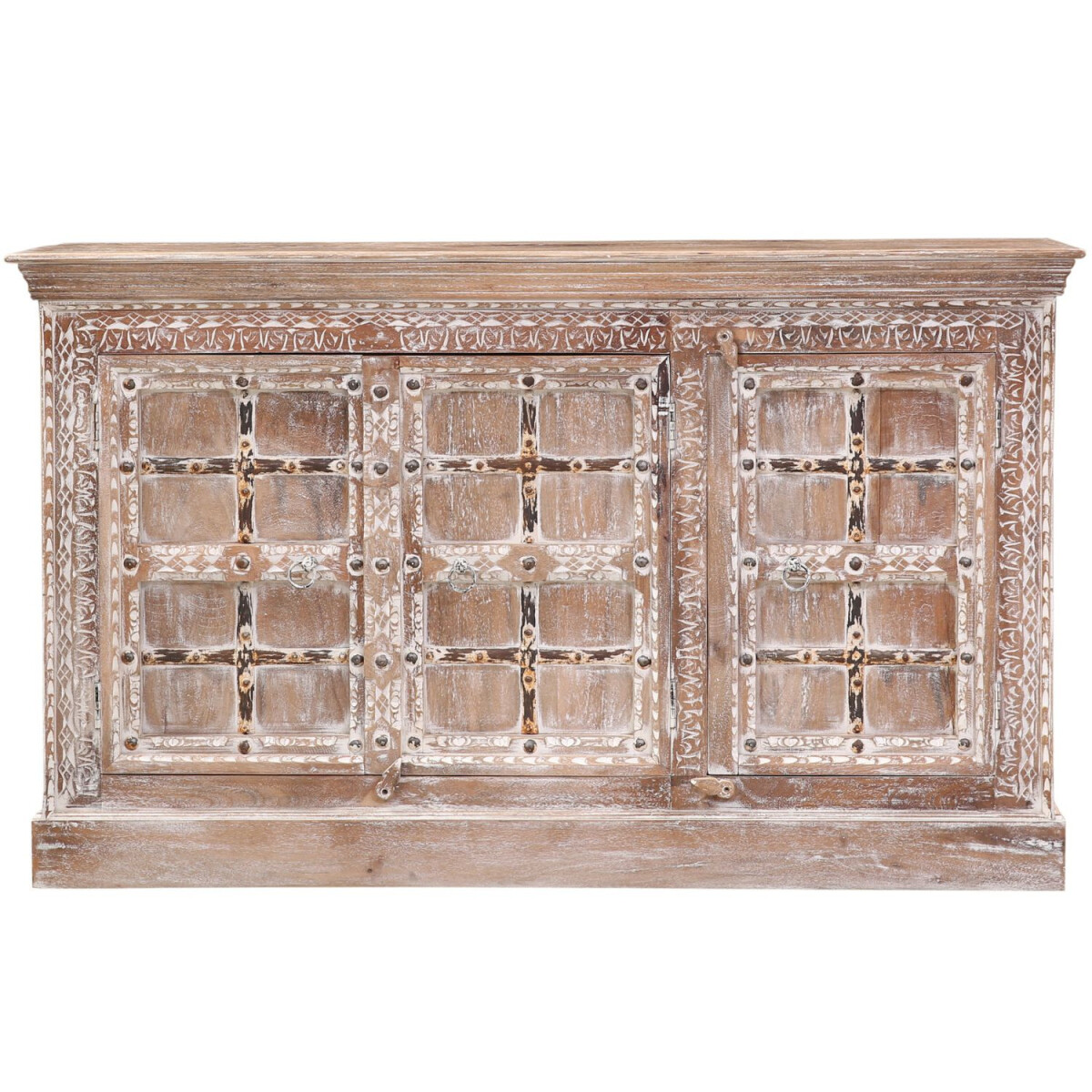 Vintage Wooden Sideboard with Doors, Hir box
