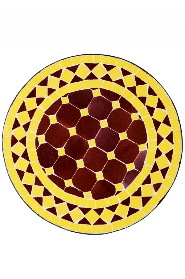 Marrakech Mosaic Table, Bordeaux Yellow 4_2nd