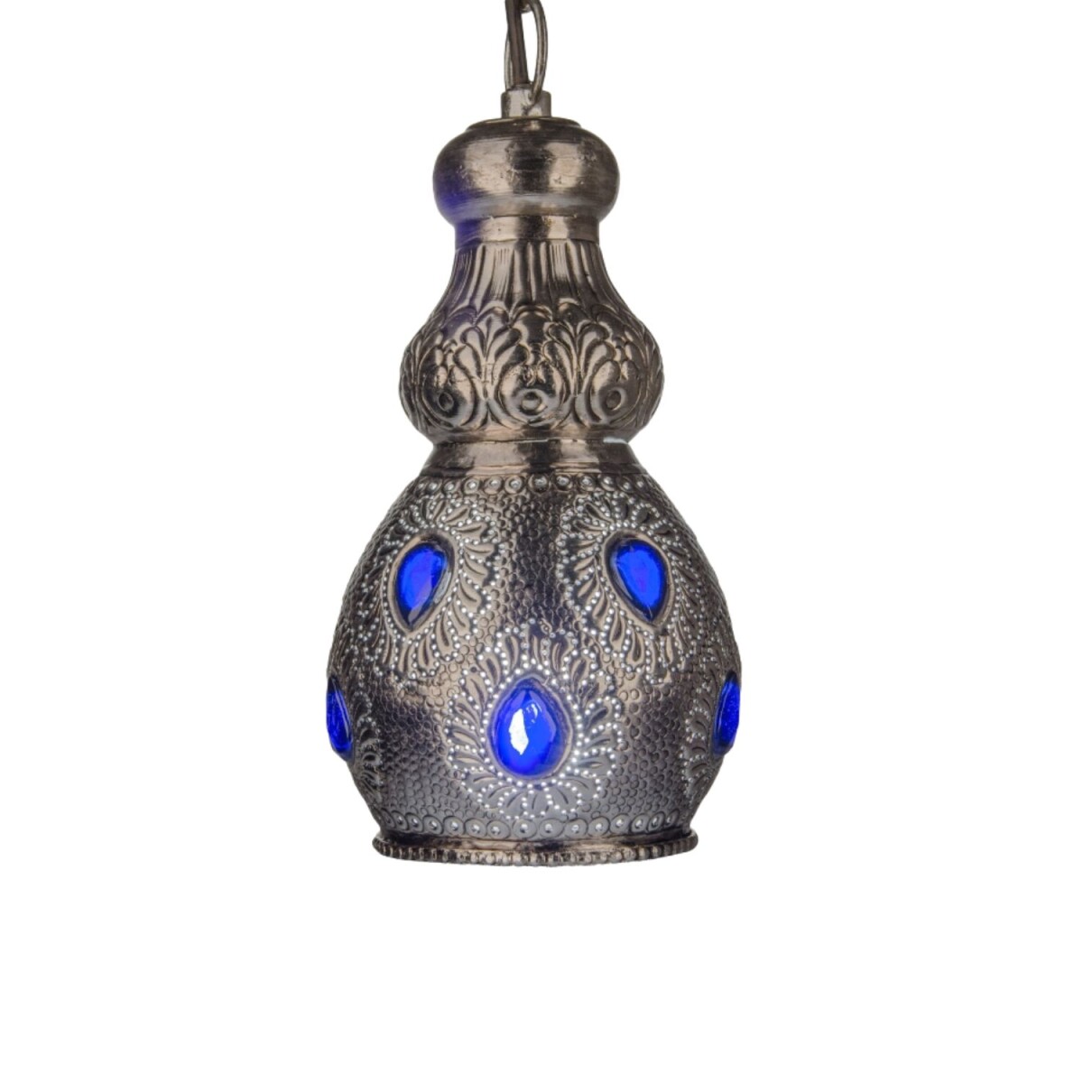 Aissata 27cm Dining Table Lamp | Silver-colored Moroccan Met