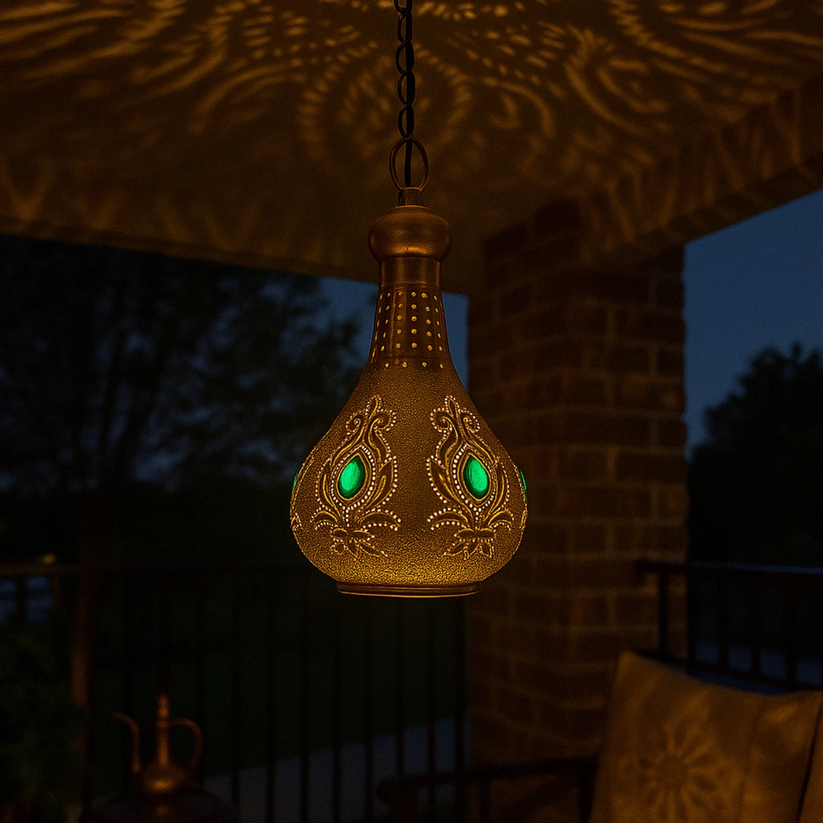 Akif Gold 30cm Ceiling Lamp | Moroccan B 4_2nd