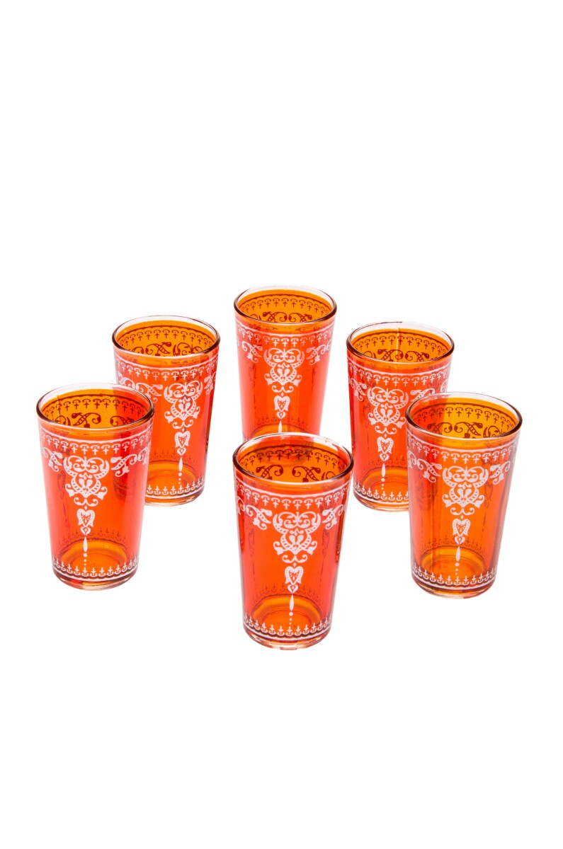 6 Mediterranean Tea Glasses in Andalous  box