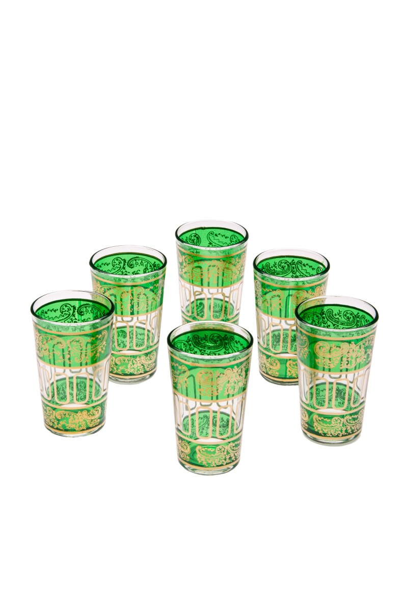 6x Orient Lamia Green Tea Glasses - Set of 6