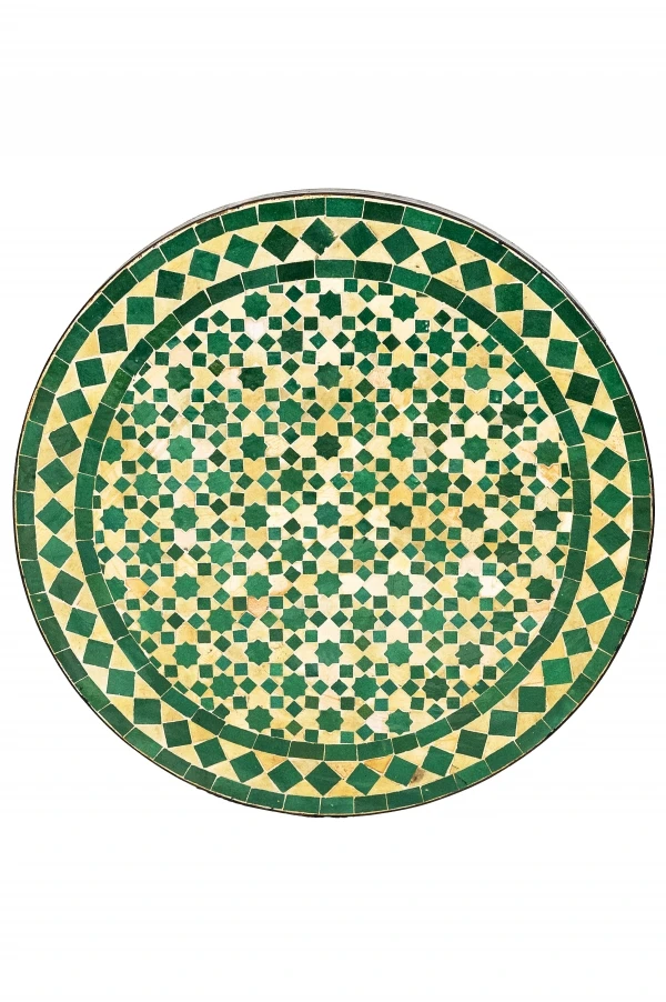 Moroccan Mosaic Table, Albaicin Beige-Green, Ø60...