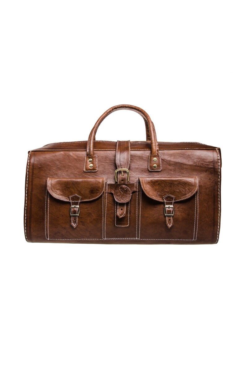 Moroccan Leather Travel Bag Safara - Lar box