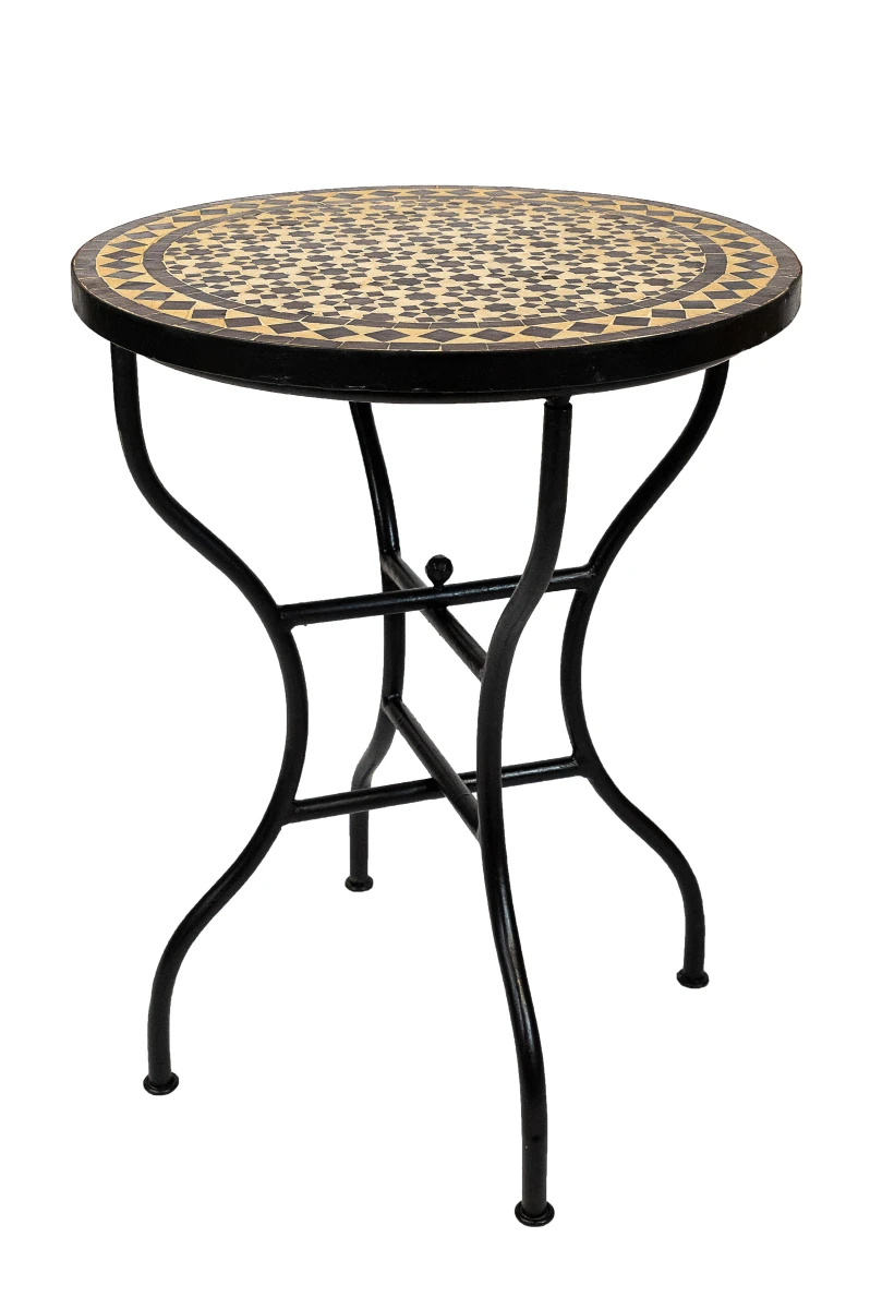 Moroccan Mosaic Table, Albaicin Beige-Brown,...