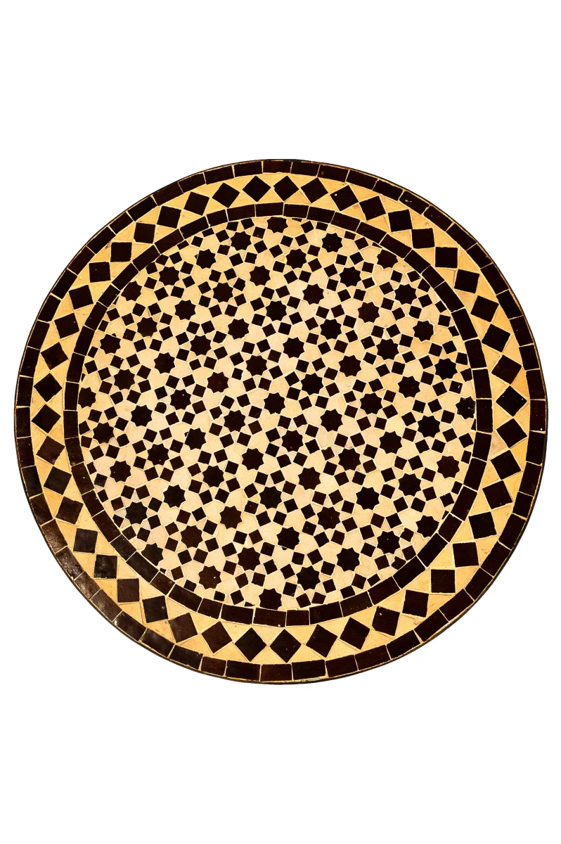 Moroccan Mosaic Table, Albaicin Beige Br 13_2nd