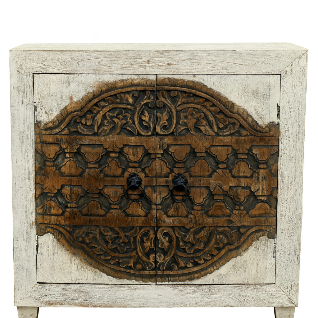 Aswa White Oriental Vintage Chest of Dra box