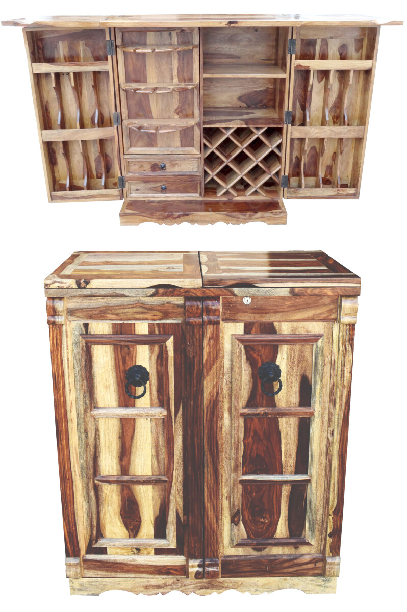 Oriental-style folding bar counter made  box