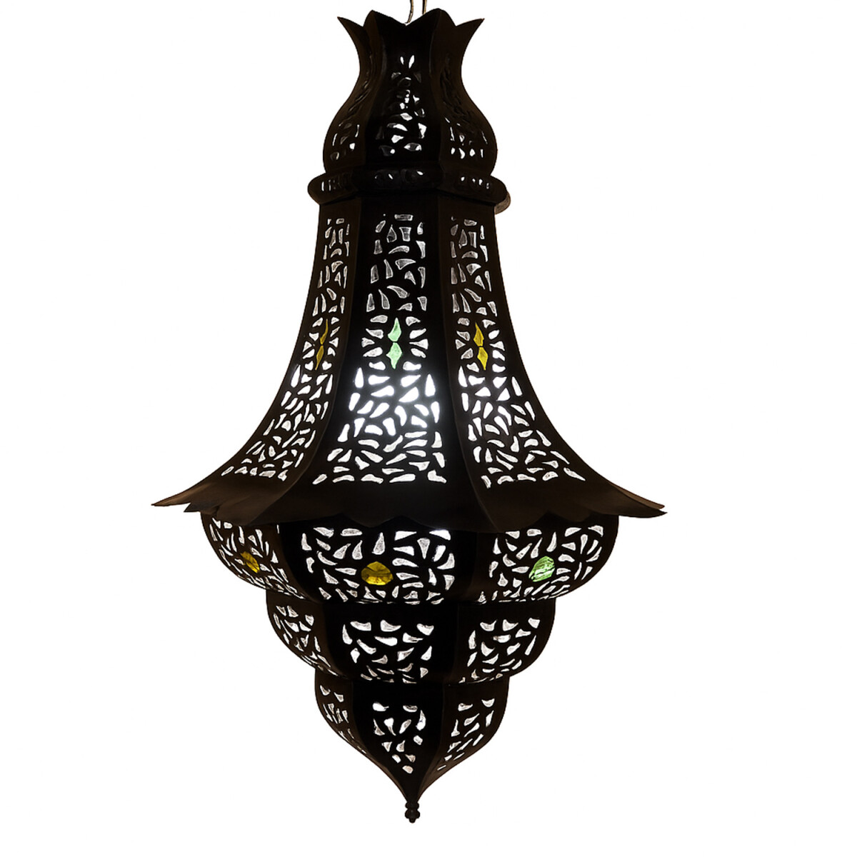 Elmas Black 60cm Ceiling Lamp | Oriental Metal Lamp