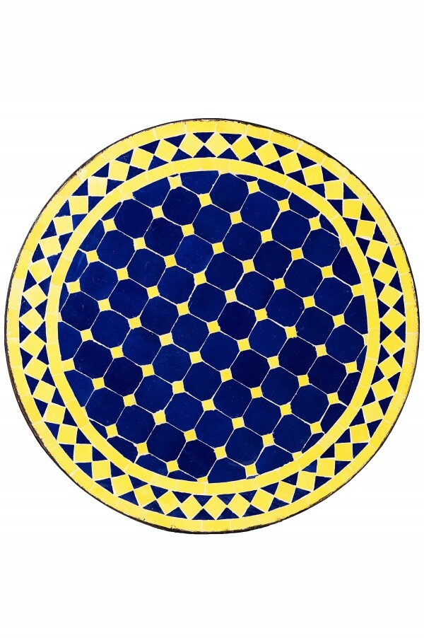 Oriental Mosaic Tile, Marrakech Blue/Yel box