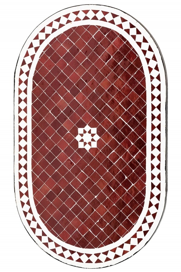 Moroccan Mosaic Tile Bilbao Bordeaux / W box