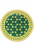 Moroccan Mosaic Table "Estrella" Turquoise and White, 60 cm, 45 cm high